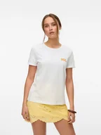 Koszulki i topy damskie - Vero Moda Koszulka "Mella" w kolorze białym - miniaturka - grafika 1