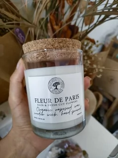 Świece - Fleur de Paris - naturalna świeca zapachowa - rzepakowa, drewniany knot, bez ftalanów 200ml - grafika 1