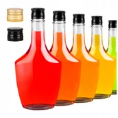 Domowy wyrób alkoholu - ZESTAW 5x Butelki na nalewki KONESER 500 ml z zakrętkami na koniak - miniaturka - grafika 1