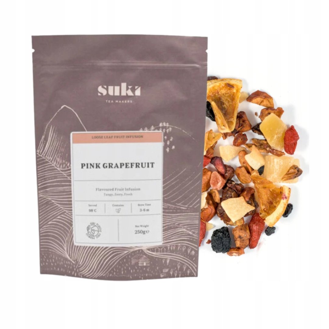 Herbata różowy grejfrut liściasta premium owocowa 250g jabłko naturalna