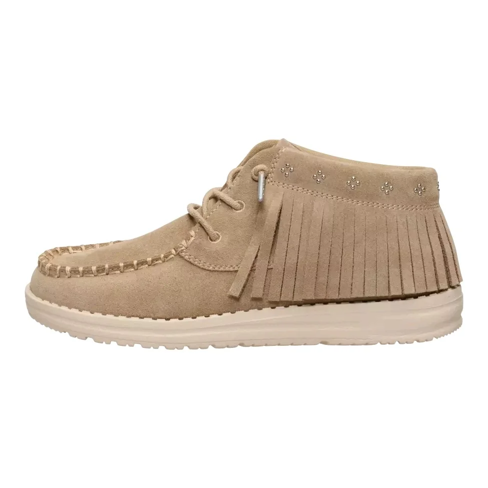 HeyDude Damskie Buty Mokasyny Wsuwane Wendy Mid Fringe Cowgirl Suede 38