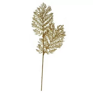 Sztuczny Liść na łodydze z brokatem, wys. 90 cm - Ozdoby bożonarodzeniowe - miniaturka - grafika 1