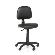 Fotele i krzesła biurowe - Krzesła robocze MILANO bez podłokietników - stały kontakt, czarny - miniaturka - grafika 1