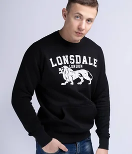 Bluza LONSDALE KERSBROOK czarna prosta-XL - Bluzy męskie - miniaturka - grafika 1