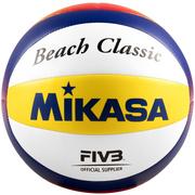 Siatkówka - Piłka siatkowa plażowa Mikasa Beach Classic biało-żółto-niebieska BV552C-WYBR - miniaturka - grafika 1