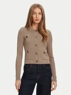 Swetry damskie - Guess Kardigan W5YR09 Z0130 Beżowy Regular Fit - miniaturka - grafika 1
