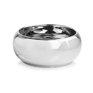 Osłonka ceramiczna misa srebrna 14 cm - Donice - miniaturka - grafika 1
