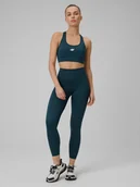 Legginsy - 4F Legginsy treningowe szybkoschnące damskie - turkusowe XS - miniaturka - grafika 1