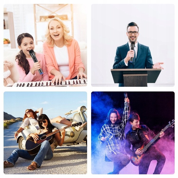 Mikrofon bezprzewodowy UHF+ odbiornik z baterią