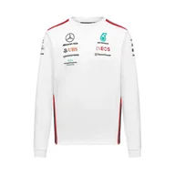 Odzież do sportów motorowych - Koszulka męska Longsleeve biała Team Mercedes AMG F1 2023 - miniaturka - grafika 1