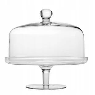Patera z kloszem Glamour KROSNO 31cm na nodze duża - Tace i patery - miniaturka - grafika 1
