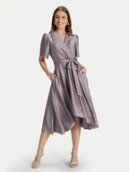 Sukienki - Swing Sukienka koktajlowa 5AJ04000 Fioletowy Regular Fit - miniaturka - grafika 1