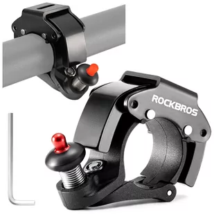Dzwonek rowerowy do roweru uniwersalny RockBros Big Ring aluminiowy mocny na kierownicę 100dB wodoodporny czarny - Głośniki komputerowe - miniaturka - grafika 9