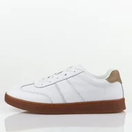 Półbuty damskie - Białe skórzane półbuty damskie Sergio Leone Sp112 - miniaturka - grafika 1