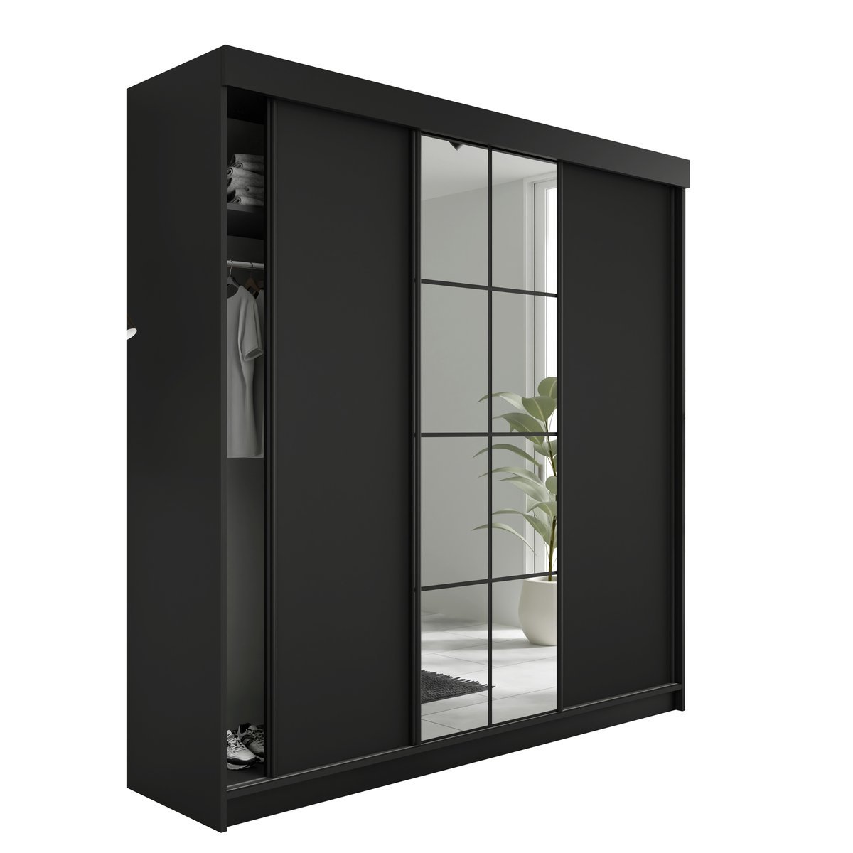 Szafa LAMARO czarny - 200x205x59cm