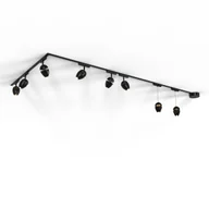 Lampy sufitowe - QAZQA System oświetlenia szynowego z 6 reflektorami i 2 lampami wiszącymi, czarny, 1-fazowy - Magnetic Eggy - miniaturka - grafika 1