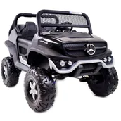 Pojazdy elektryczne dla dzieci - Import SUPER-TOYS MERCEDES BENZ UNIMOG 4X4,12V14AH AMORTYZATORY MIĘKKIE KOŁA,MIĘKKIE SIEDZENIE SUPER OPCJA/UNIMOG UNIMOG-CZARNY - miniaturka - grafika 1