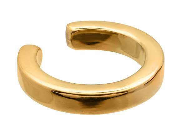 Oryginalna i prosta nausznica 2,5 mm z pozłacanej stali szlachetnej