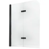Parawany nawannowe - Parawan nawannowy MEXEN Felix, 2-skrzydłowy, czarny, 100x140 cm - miniaturka - grafika 1