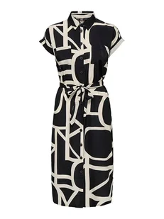 ONLY Sukienka w kolorze czarno-beżowym - Sukienki ONLY Sukienka w kolorze czarno-beżowym - Sukienki - miniaturka - grafika 1