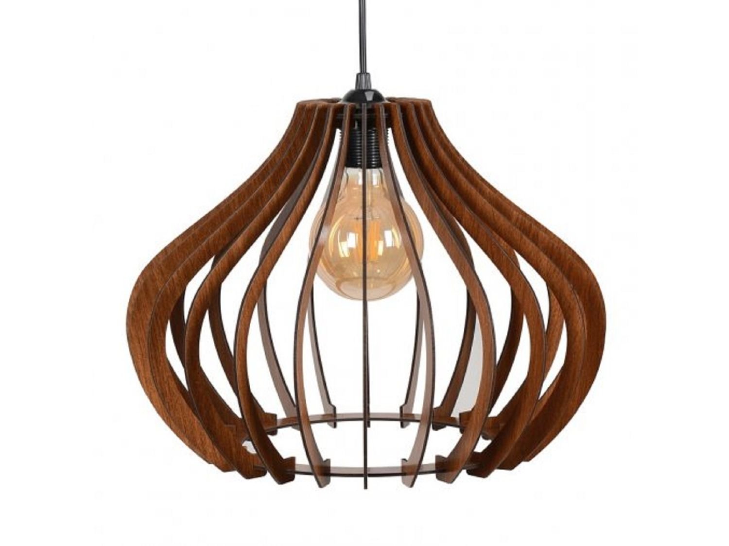 Luxel Avize Patara AV17 lampa wisząca lampa sufitowa E27 lampa wewnętrzna lampa sufitowa lampa wisząca orzech włoski