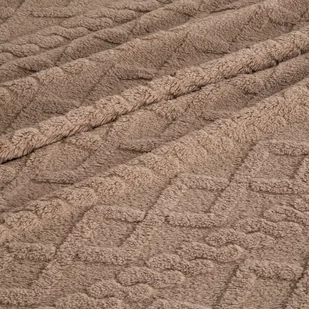 Koc 200 x 220 Design Mikrofibra Warkocz Beż - Koce - miniaturka - grafika 4