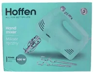 Miksery - Mikser ręczny Hoffen 400W miętowy wymienne końcówki, regulacja prędkości - miniaturka - grafika 1