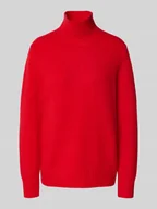 Swetry damskie - Sweter z dzianiny ze stójką - miniaturka - grafika 1