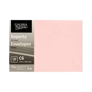 Galeria Papieru Koperty C6 Gładki różowy satynowy 130g (10) - Koperty - miniaturka - grafika 1