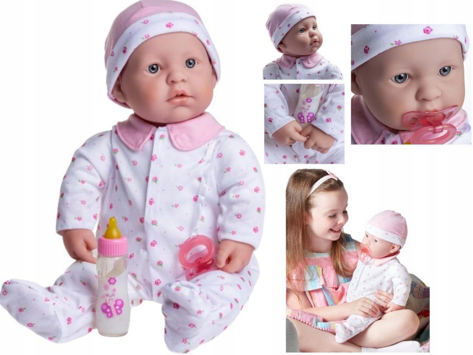 Lalka duża miękka laleczka Bobas 51 cm do zabawy dla dzieci Berenguer 15340