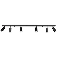 Lampy sufitowe - SPOT NOWOCZESNA LAMPA SUFITOWA CZARNA NEO W6 - miniaturka - grafika 1