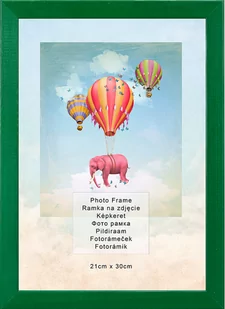 Ramka na zdjęcia 21x30 cm POSTERGALERIA, drewniana, zielona - Ramki na zdjęcia - miniaturka - grafika 1