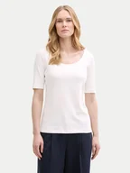 Koszulki i topy damskie - Tom Tailor T-Shirt 1045541 Biały Regular Fit - miniaturka - grafika 1