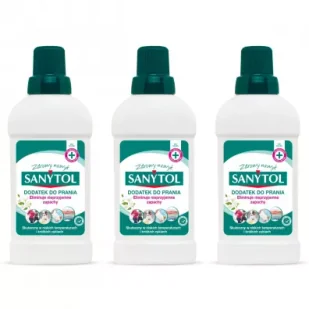 Sanytol Dezynfekujący dodatek do prania o zapachu białych kwiatów Zestaw 3 x 500 ml - Środki do prania - miniaturka - grafika 1