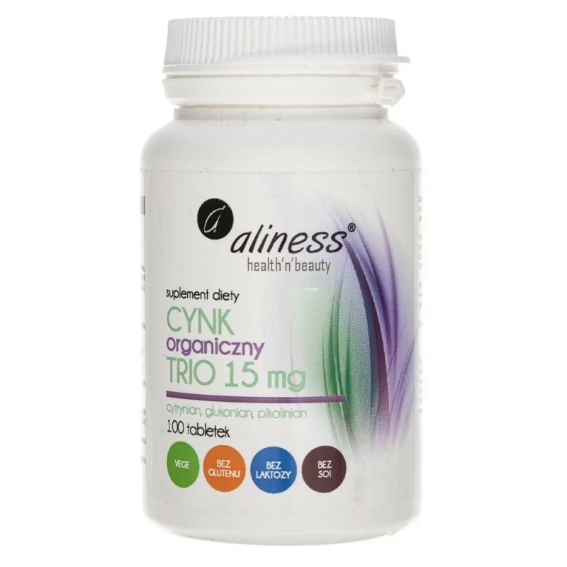 MEDICALINE Aliness Cynk Organiczny Trio 25 mg x 100 tabl | DARMOWA DOSTAWA OD 149 PLN!