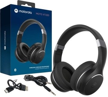 Motorola XT220 Słuchawki Bluetooth Bezprzewodowe +jack 3,5MM 40MM Czarne