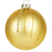 Bombki - BOMBKA CHOINKOWA SZKLANA (FI) 10 CM ZŁOTY - miniaturka - grafika 1