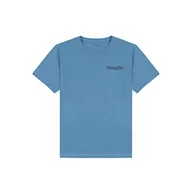 Koszulki męskie - Wrangler Koszulka męska z logo, Captains Blue, rozmiar S, Captains Blue, S - miniaturka - grafika 1