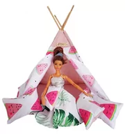 Domki dla lalek - Komplet  Tipi dla lalek Barbie  , wigwam , namiot z poduszkami 9 el. Arbuzy - miniaturka - grafika 1