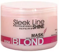 Maski do włosów - Stapiz Stapiz Sleek Line Blond Blush maska do włosów blond z różowym barwnikiem 250ml 14396 - miniaturka - grafika 1