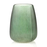 Wazony i flakony - Wazon owalny SEVILLA kolor butelkowa zieleń ameliahome - VASE/AH/SEVILLA/BOTTLEGREEN/18,5X24 - miniaturka - grafika 1