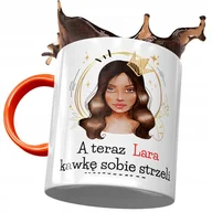 Kubki - Kubek Pomarańczowy Dla Lary Żony Koleżanki Prezent z Nadrukiem ze Zdjęciem + Opakowanie na prezent (wzór 02) - miniaturka - grafika 1