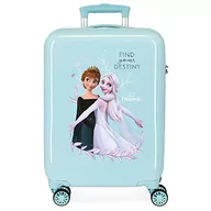 Walizki - Disney Frozen Memories walizka kabinowa niebieska 38 x 55 x 20 cm sztywny ABS zamek szyfrowy z boku 34 l 2 kg 4 podwójne koła - miniaturka - grafika 1
