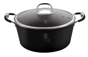Aluminiowy czarny garnek z granitową powłoką D6-C83 - Garnki Aluminiowy czarny garnek z granitową powłoką D6-C83 - Garnki - miniaturka - grafika 1