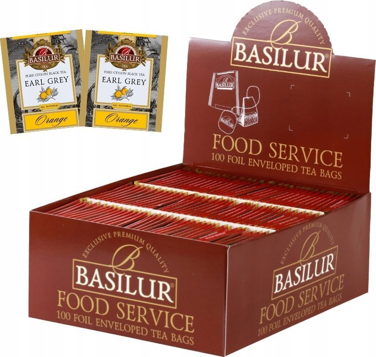 Basilur Basilur EARL GREY ORANGE herbata czarna bergamotka pomarańcza - w kopertach 100 x 2 g