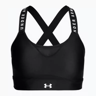 Bielizna sportowa damska - Biustonosz fitness Under Armour Infinity High black/black/white | WYSYŁKA W 24H | 30 DNI NA ZWROT - miniaturka - grafika 1