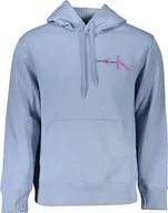 Bluzy męskie - Calvin Klein BLUZA CALVIN KLEIN BEZ ZAMKA MĘSKA NIEBIESKA L - miniaturka - grafika 1