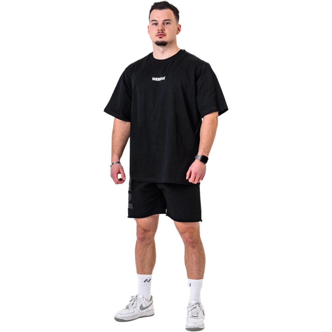 Koszulka Nebbia GYM ESSENTIALS Oversized T-shirt 381 black S