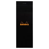 Notesy i bloczki - Blok Rhodia N°8 7,4x21 cm, kratka, czarny - miniaturka - grafika 1