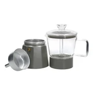Zaparzacze i kawiarki - Szara kawiarka ze stali nierdzewnej 0,29 l La Cafetiere Verona – Kitchen Craft - miniaturka - grafika 1